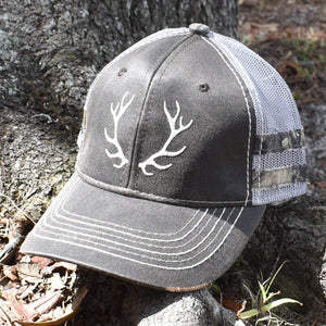 Brown Camo Caribou Sport Frayed Hat
