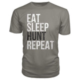 Eat Sleep Hunt Repeat Premium Tee - Charcoal / S - Short Sleeves