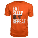 Eat Sleep Hunt Repeat Premium Tee - Orange / S - Short Sleeves