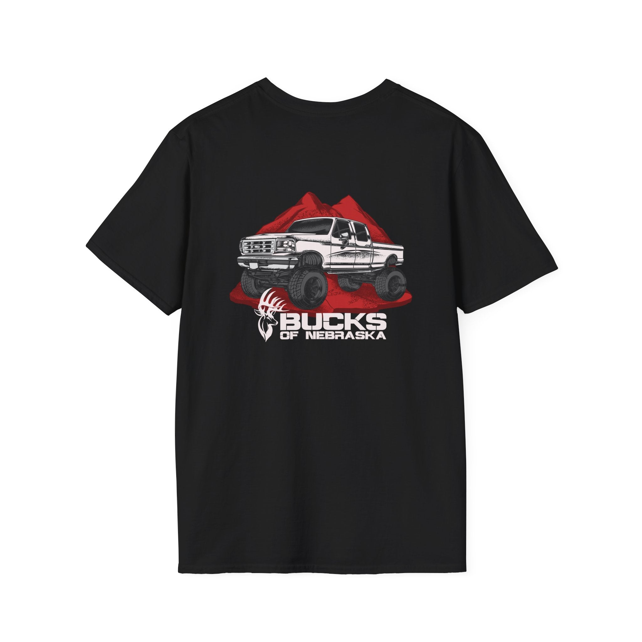 90's 4 Door Pickup Truck Tee - Black/Military Green/Heather Military Green