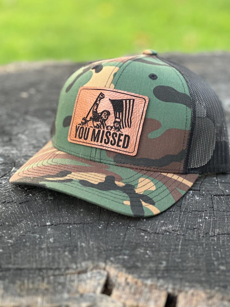 Trump Hat | You Missed | Make America Great Again Hat | Leather Patch Trump Hat