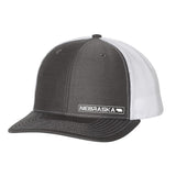 Nebraska State Hat - Charcoal / White