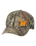 Bucks of Nebraska N Orange Logo Camo Cap