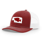 Nebraska Crappie Hat - Cardinal/White