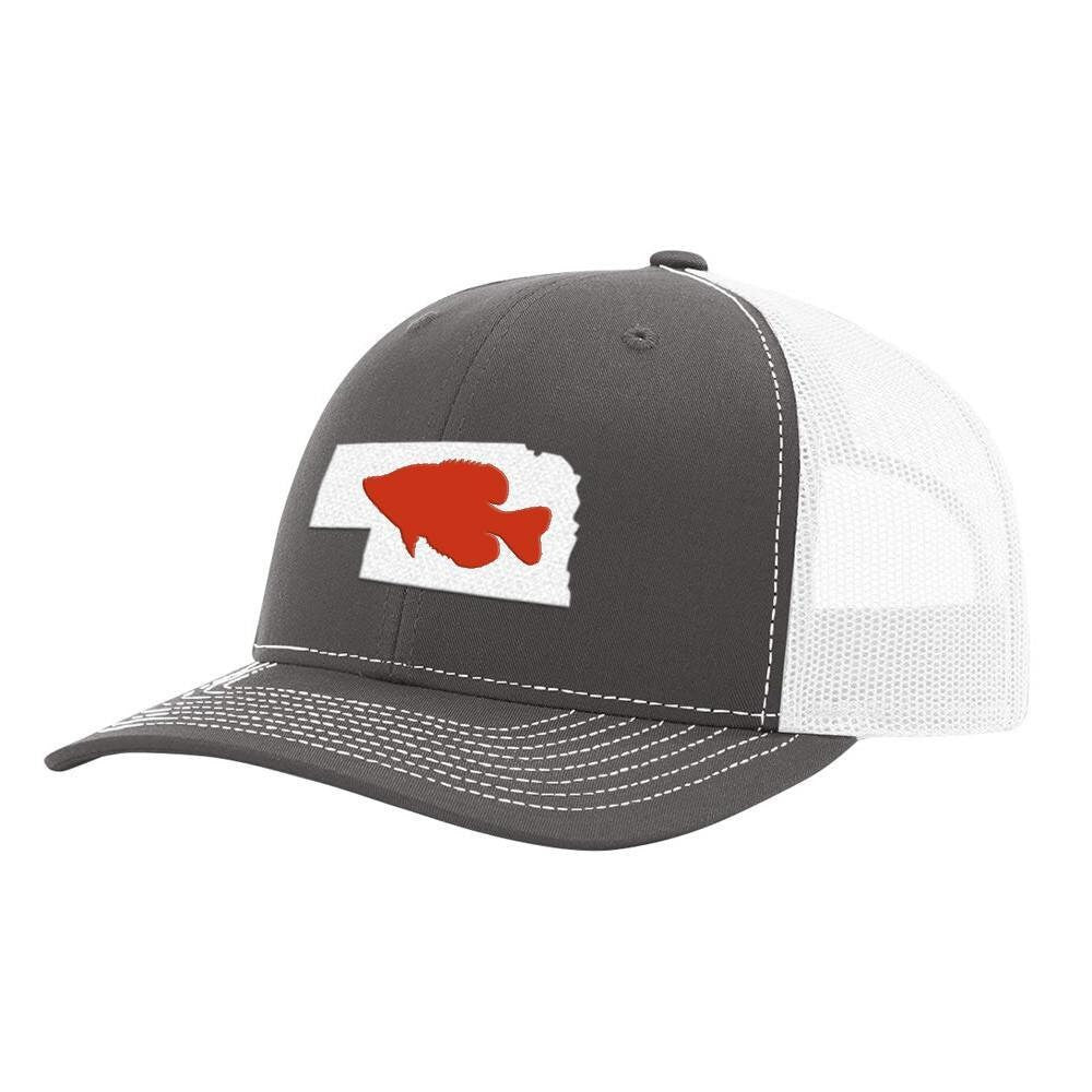 Nebraska Crappie Hat - Charcoal/White