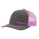 Nebraska State Hat - Charcoal / Pink