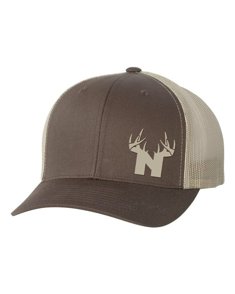 Bucks of Nebraska Brown Retro Trucker Hat