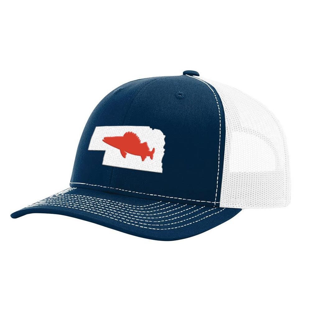 Nebraska Walleye Hat - Navy/White