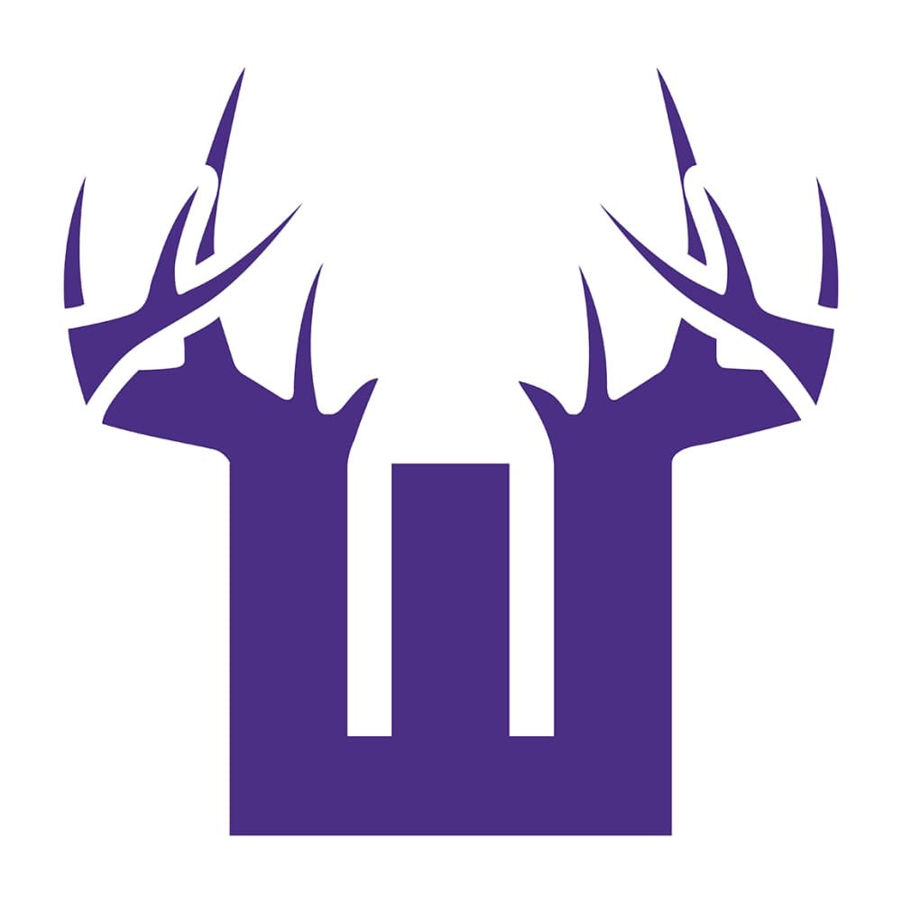Bucks of Washington Decal - Purple & White