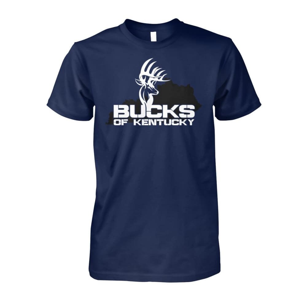 Bucks Of Kentucky - Adult Tee - Kentucky State with Logo Unisex Cotton Tee