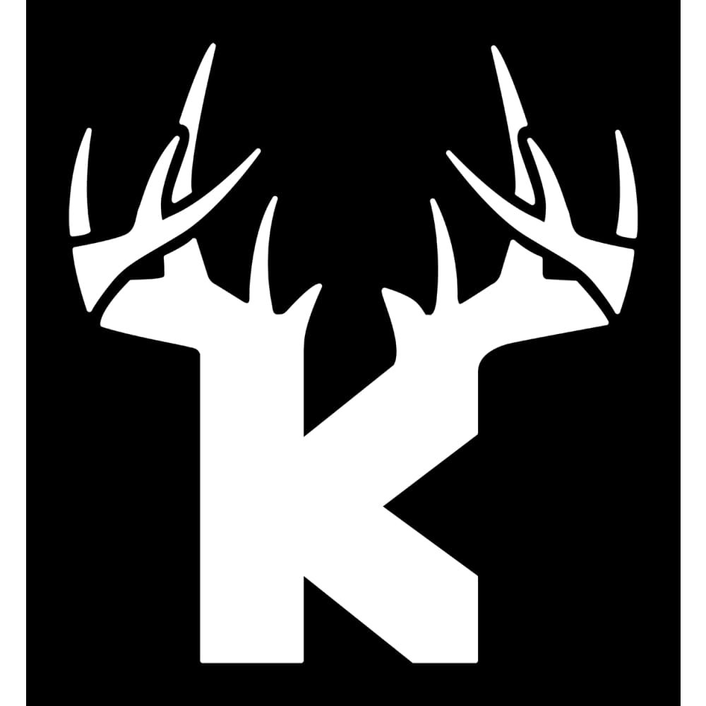 Bucks of Kansas Antler Logo Decal - White