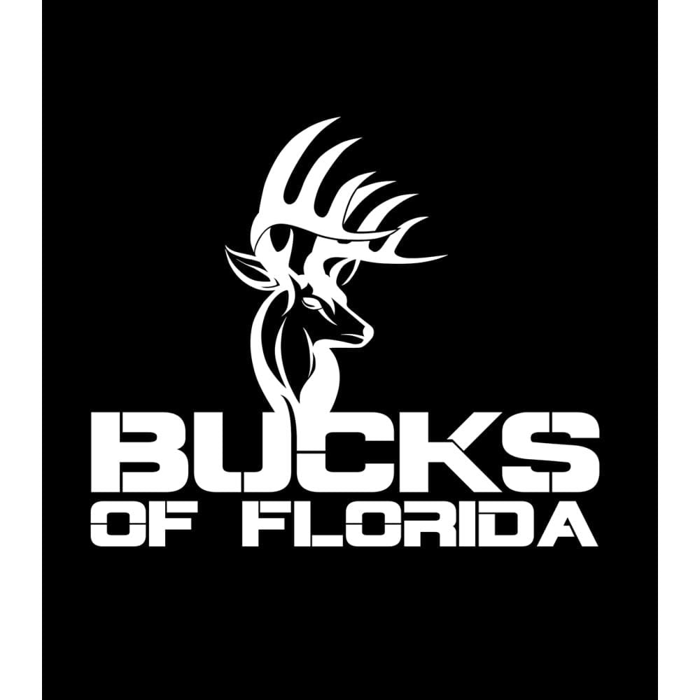 Bucks of Florida Full Logo Decal - White