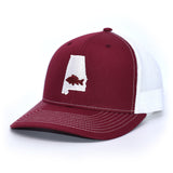 Alabama Carp Fishing Hat - Crimson / White
