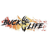 Buck Life Decal - Black / Orange