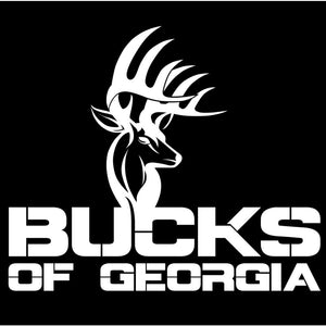 Bucks of Georgia Full Text Logo Decal - White
