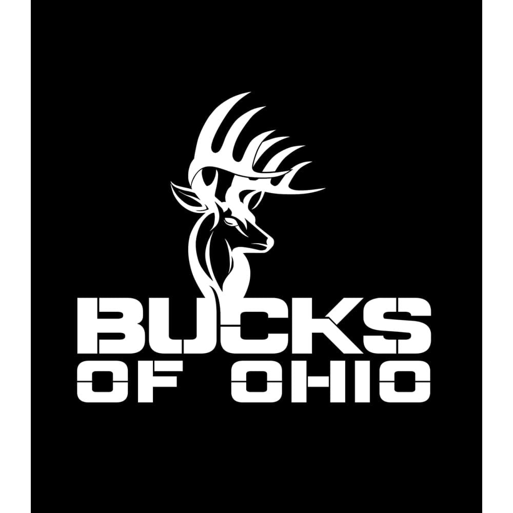 Bucks of Ohio Full Logo Decal - White