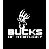 Bucks of Kentucky Full Logo Decal - White