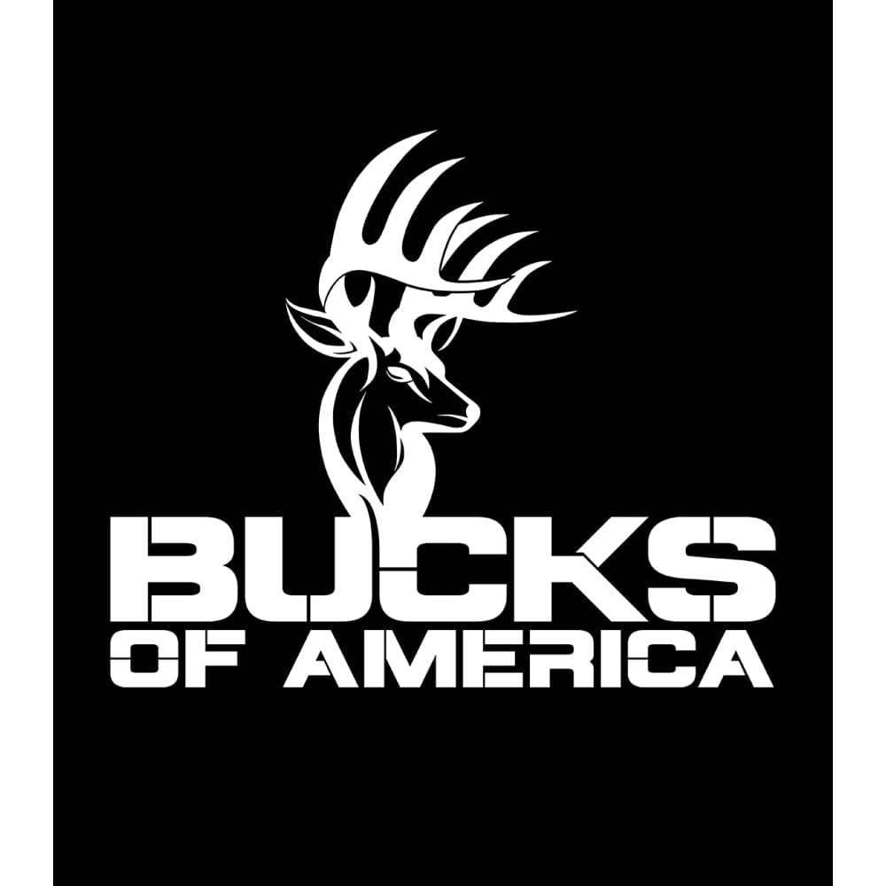 Bucks of America Full Logo Decal - White