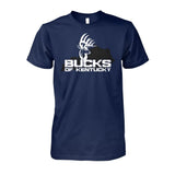 Bucks Of Kentucky - Adult Tee - Kentucky State with Logo Unisex Cotton Tee