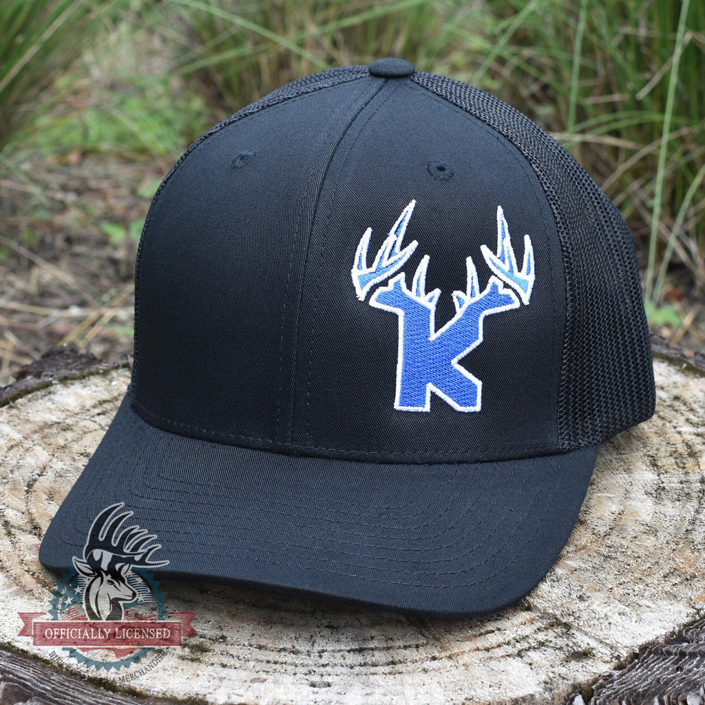Bucks of Kansas Antler Logo Blue/White Logo Hat