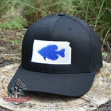 Kansas Crappie Hat- Blue/Black