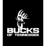 Bucks of Tennessee Full Logo Decal - White