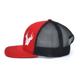 Wisconsin W Antlers Hat - Red / Black