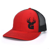 Bucks of Georgia Antler Logo Hat - Red / Black