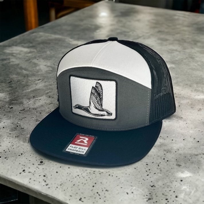 Duck Patch Charcoal, Black & White Hat