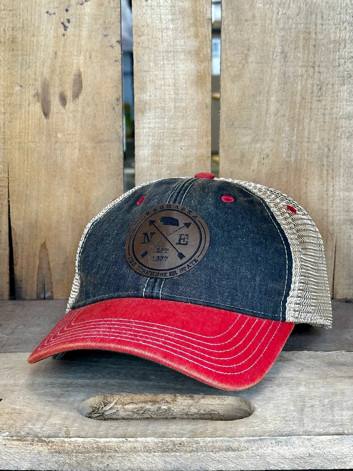 Nebraska Arrow Patch Hat | Nebraska Ladies Hat | Women's State Trucker Cap | Trendy State Hat | Mother | Gift