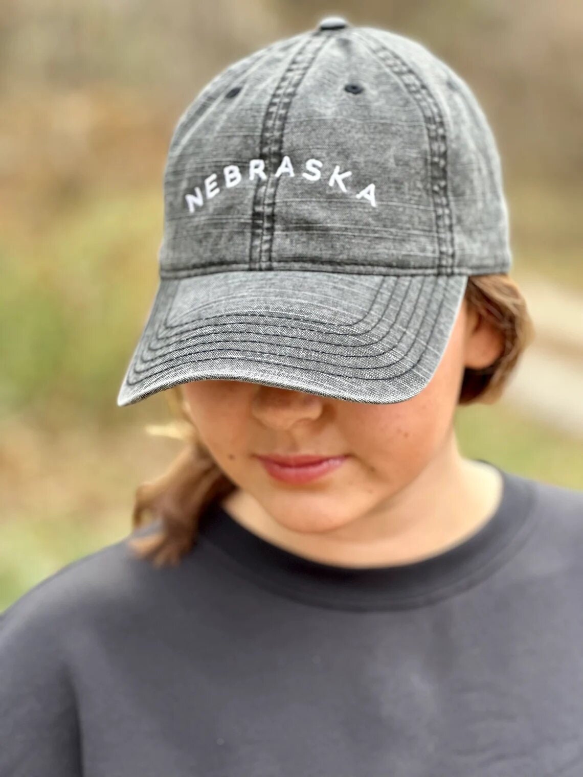Simple Nebraska Embroidered Hat | Midwest Ladies Hat | Women's State Trucker Cap | Trendy State Hat |