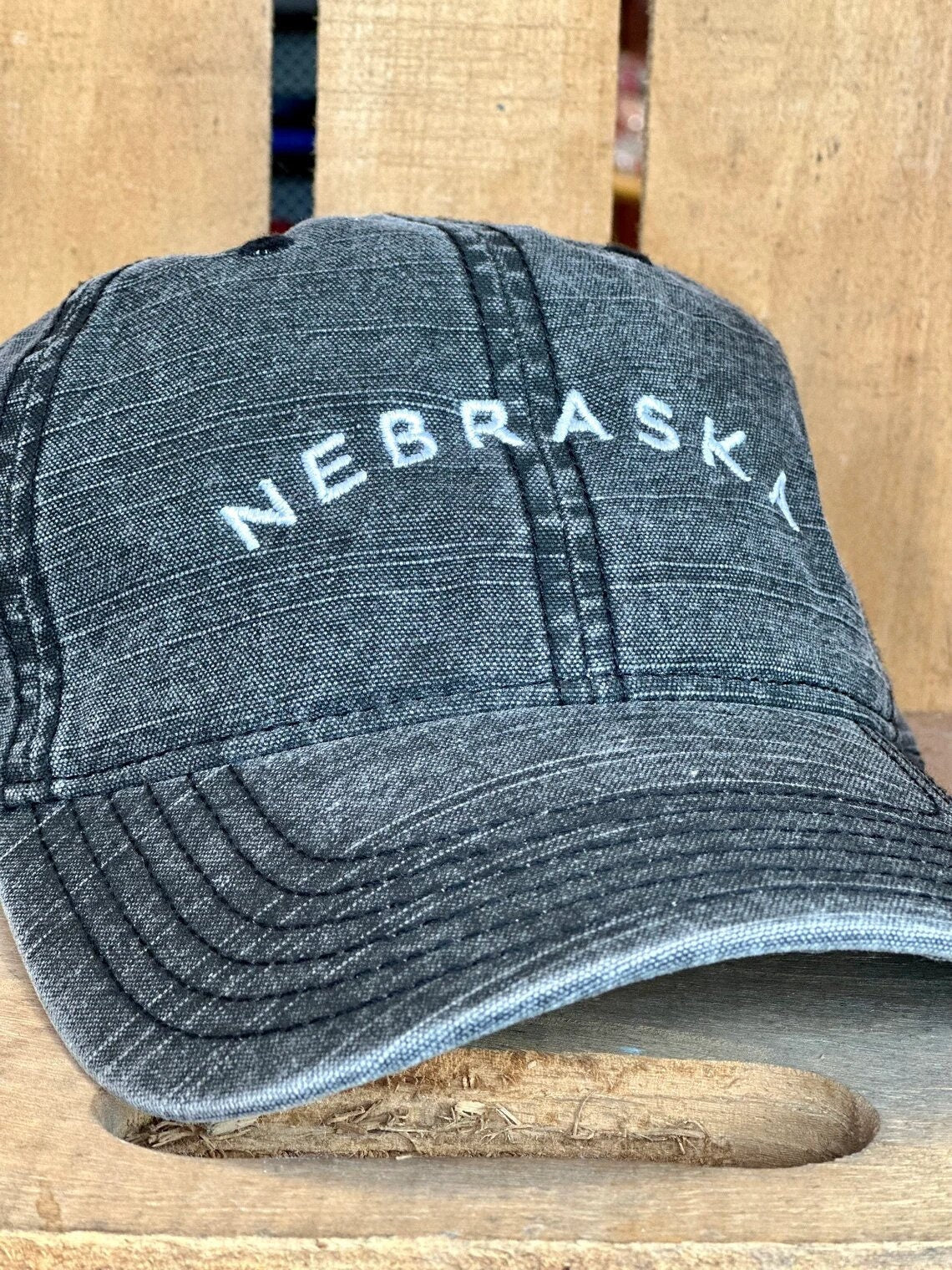 Simple Nebraska Embroidered Hat | Midwest Ladies Hat | Women's State Trucker Cap | Trendy State Hat |