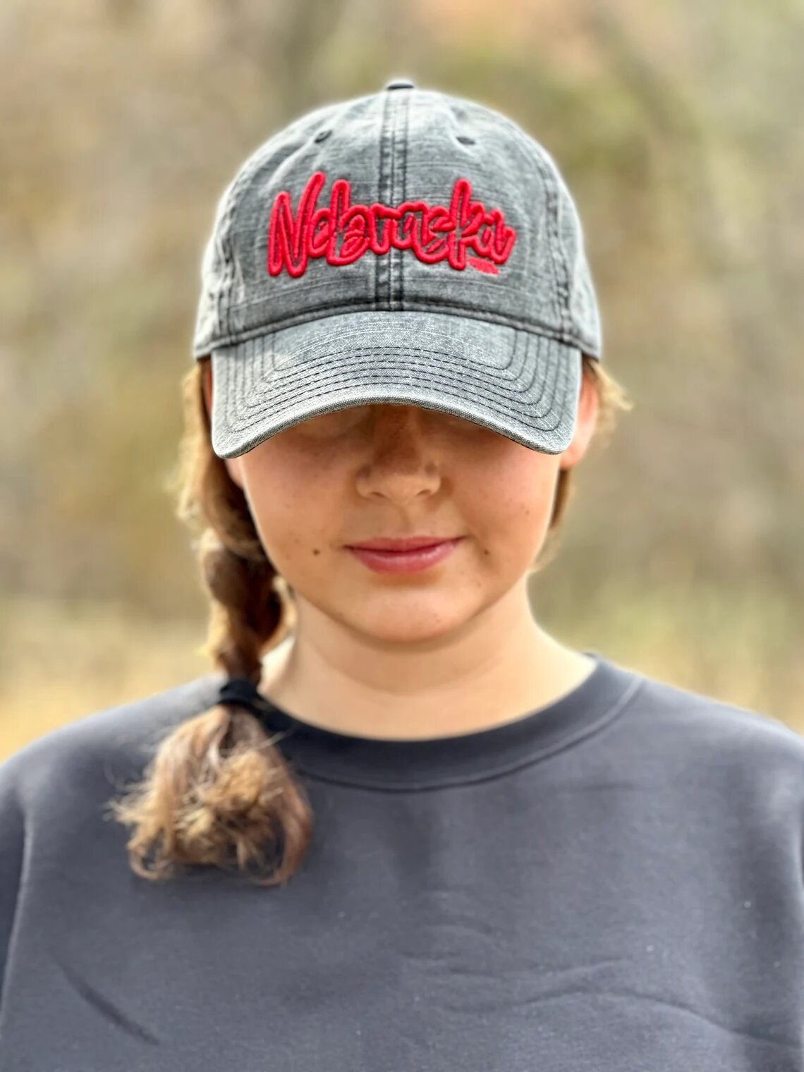 Nebraska Puff Embroidered Hat | Nebraska Ladies Hat | Women's State Cap | Trendy State Hat | Mother | Gift