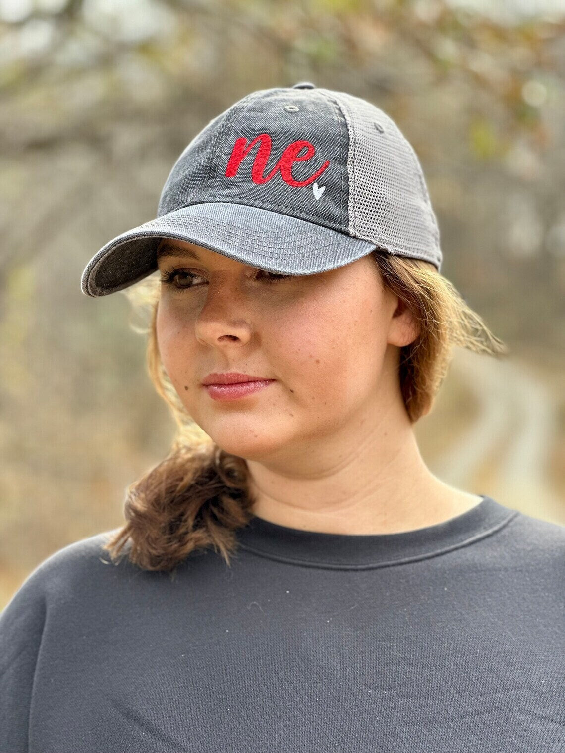 Nebraska Embroidered Hat | Nebraska Ladies Hat | Women's State Trucker Cap | Trendy State Hat | The Good Life