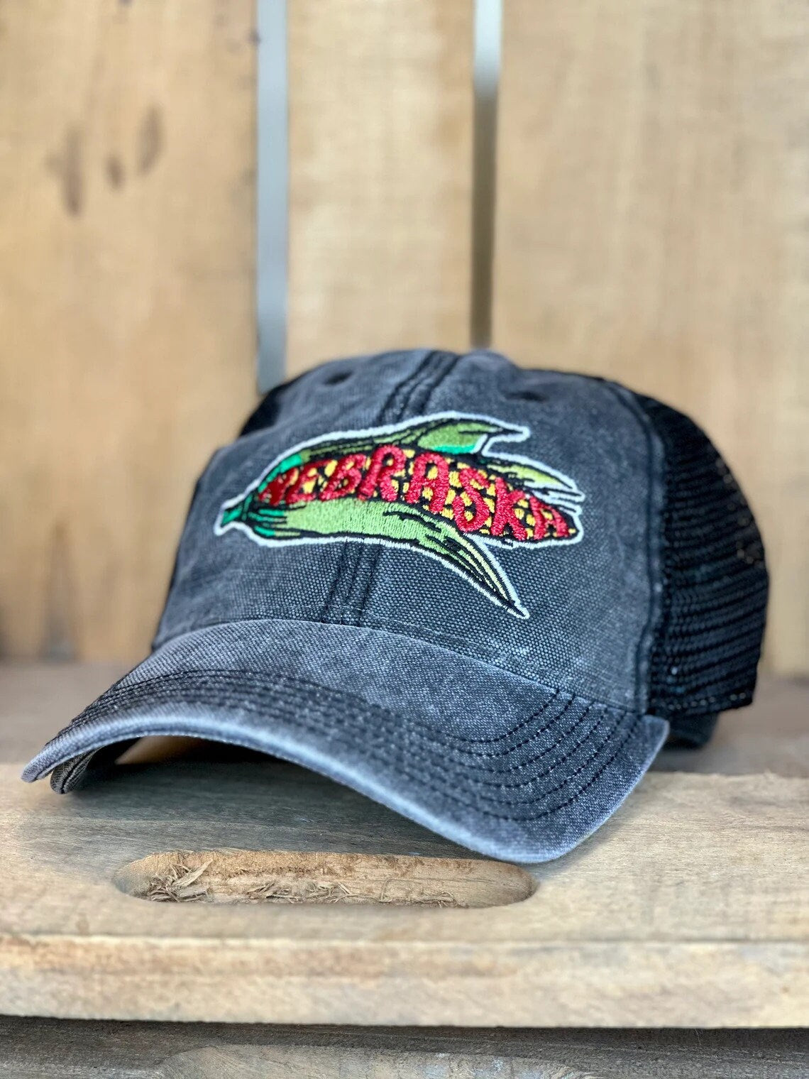 Nebraska Corn Embroidered Hat | Nebraska Ladies Hat | Women's State Trucker Cap | Trendy State Hat | The Good Life