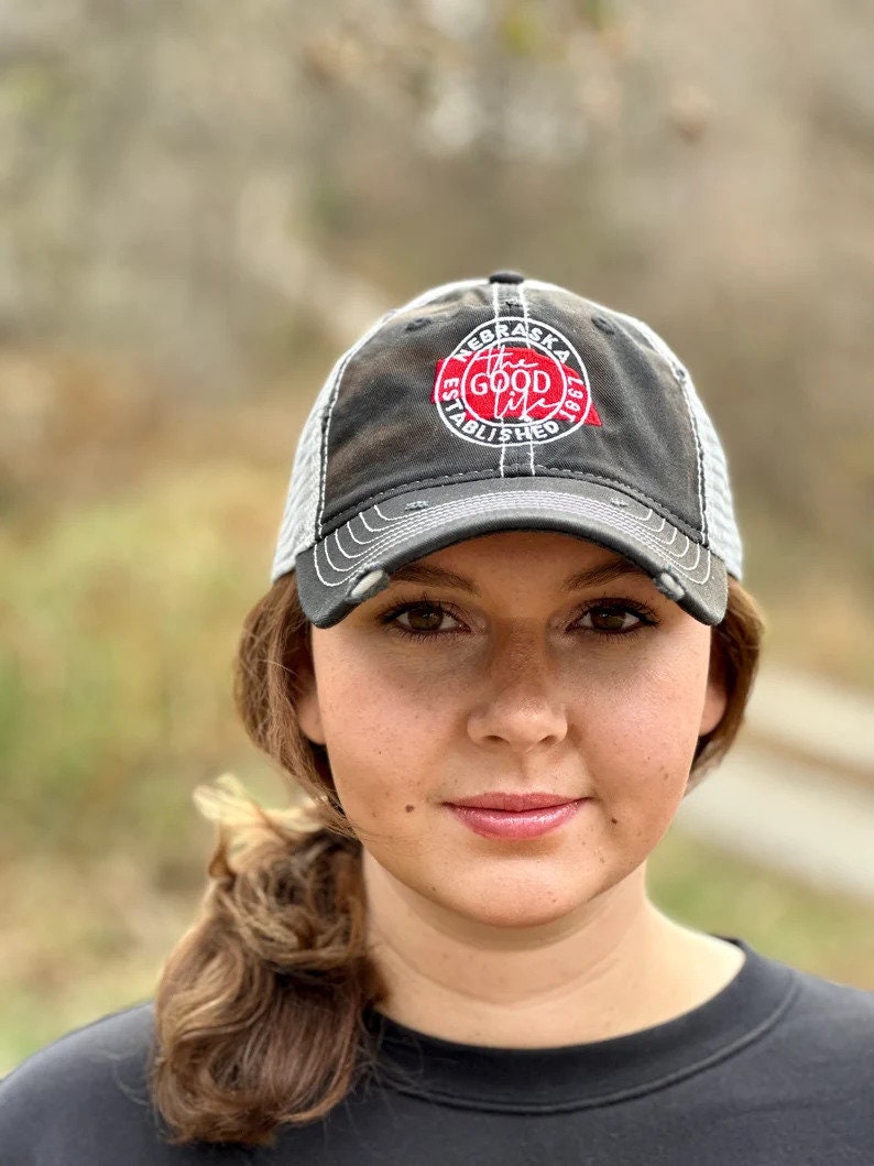Nebraska The Good Life Hat | Nebraska Ladies Hat | Women's State Trucker Cap | Trendy State Hat | Mother | Gift