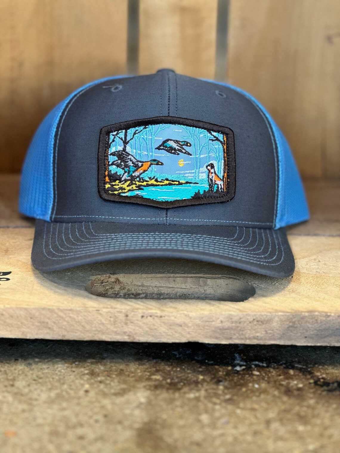 Duck Hunting Trucker Hat - Duck Hunting Scene - Duck Hunter Custom Hat