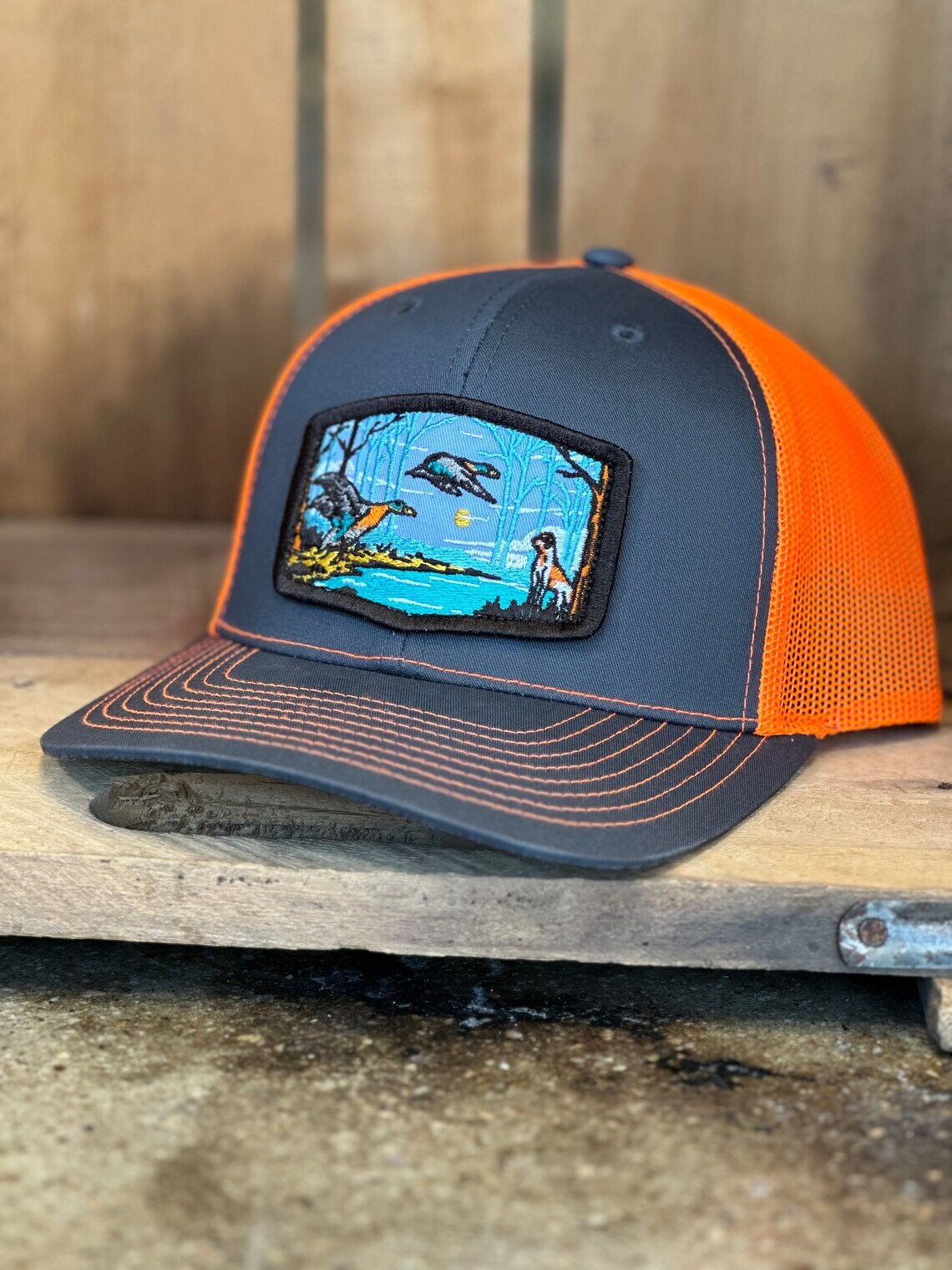 Duck Hunting Trucker Hat - Duck Hunting Scene - Duck Hunter Custom Hat