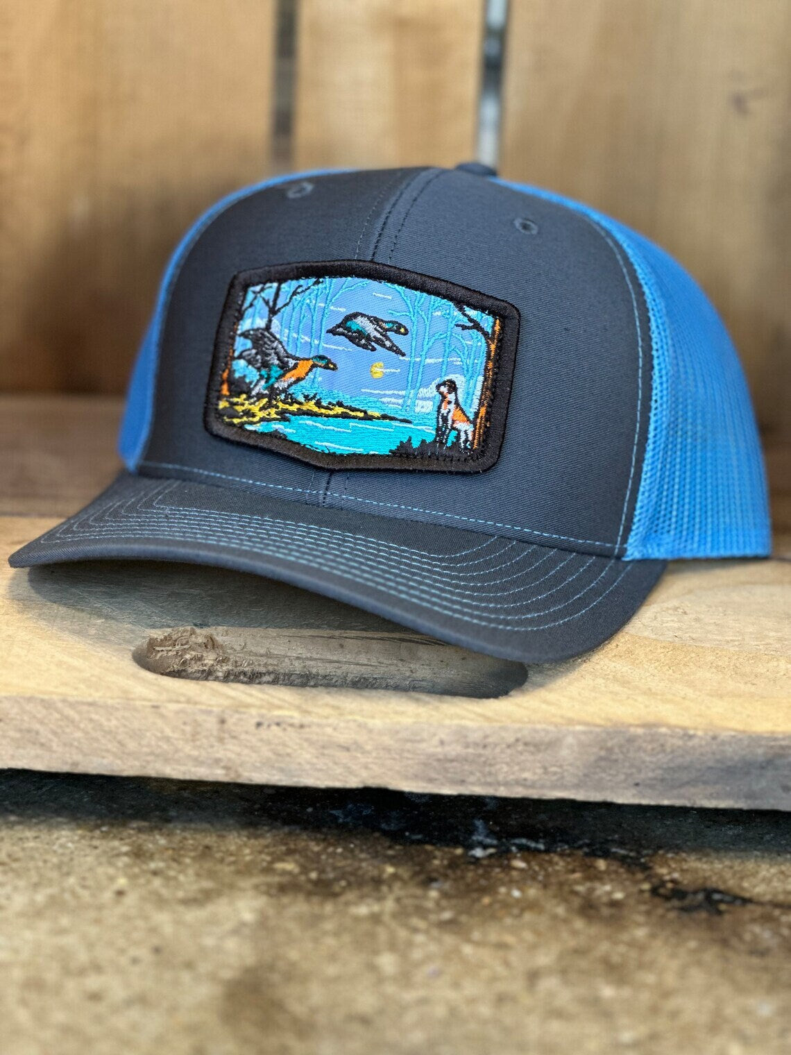 Duck Hunting Trucker Hat - Duck Hunting Scene - Duck Hunter Custom Hat