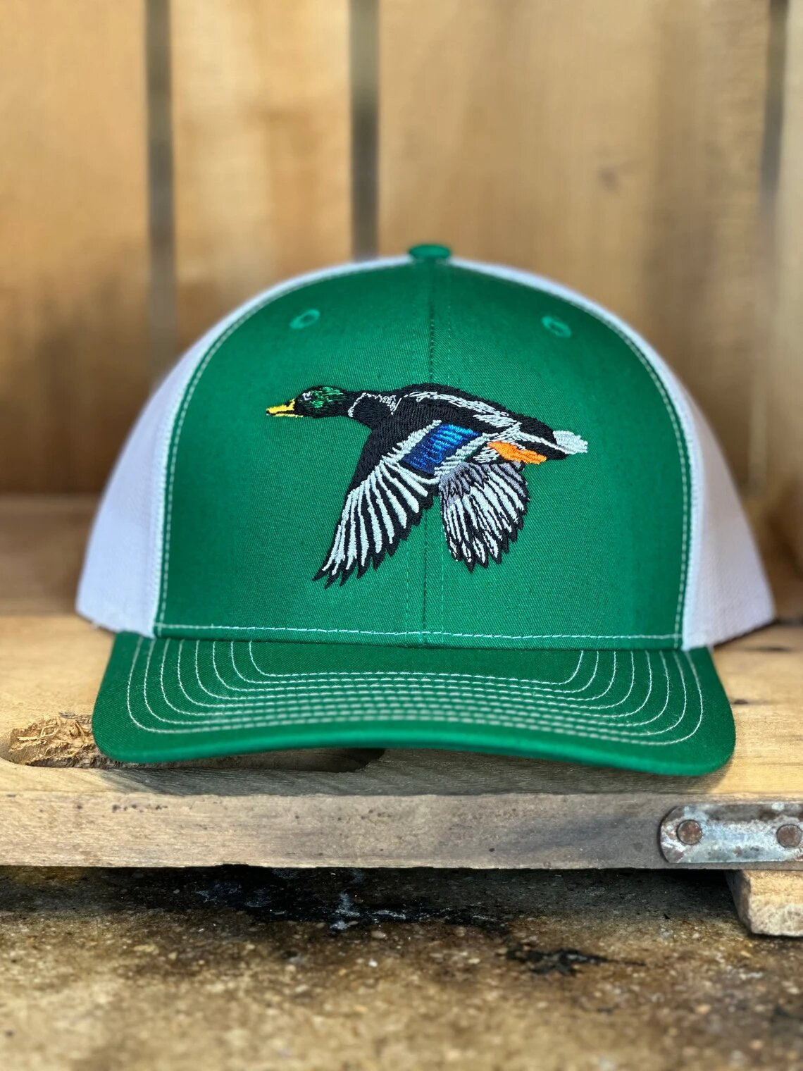 Mallard Duck Hunter Trucker Hat - Duck Hunter Trucker Hat - Mallard Embroidered Hat