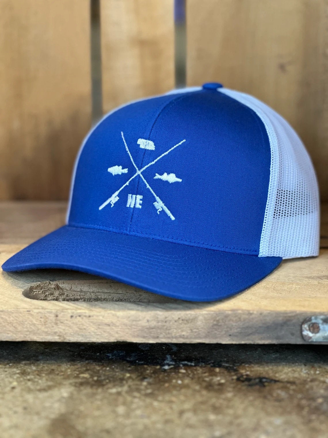 Fishing Pole Nebraska Trucker Hat - Nebraska Fisherman - State Fishing Trucker Hat