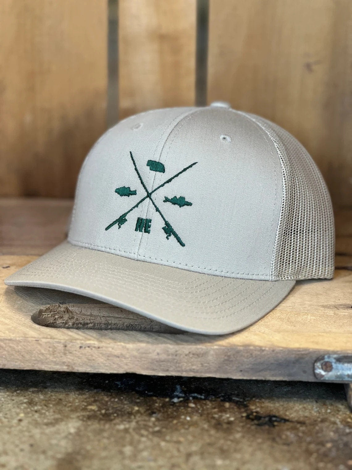 Fishing Pole Nebraska Trucker Hat - Nebraska Fisherman - State Fishing Trucker Hat