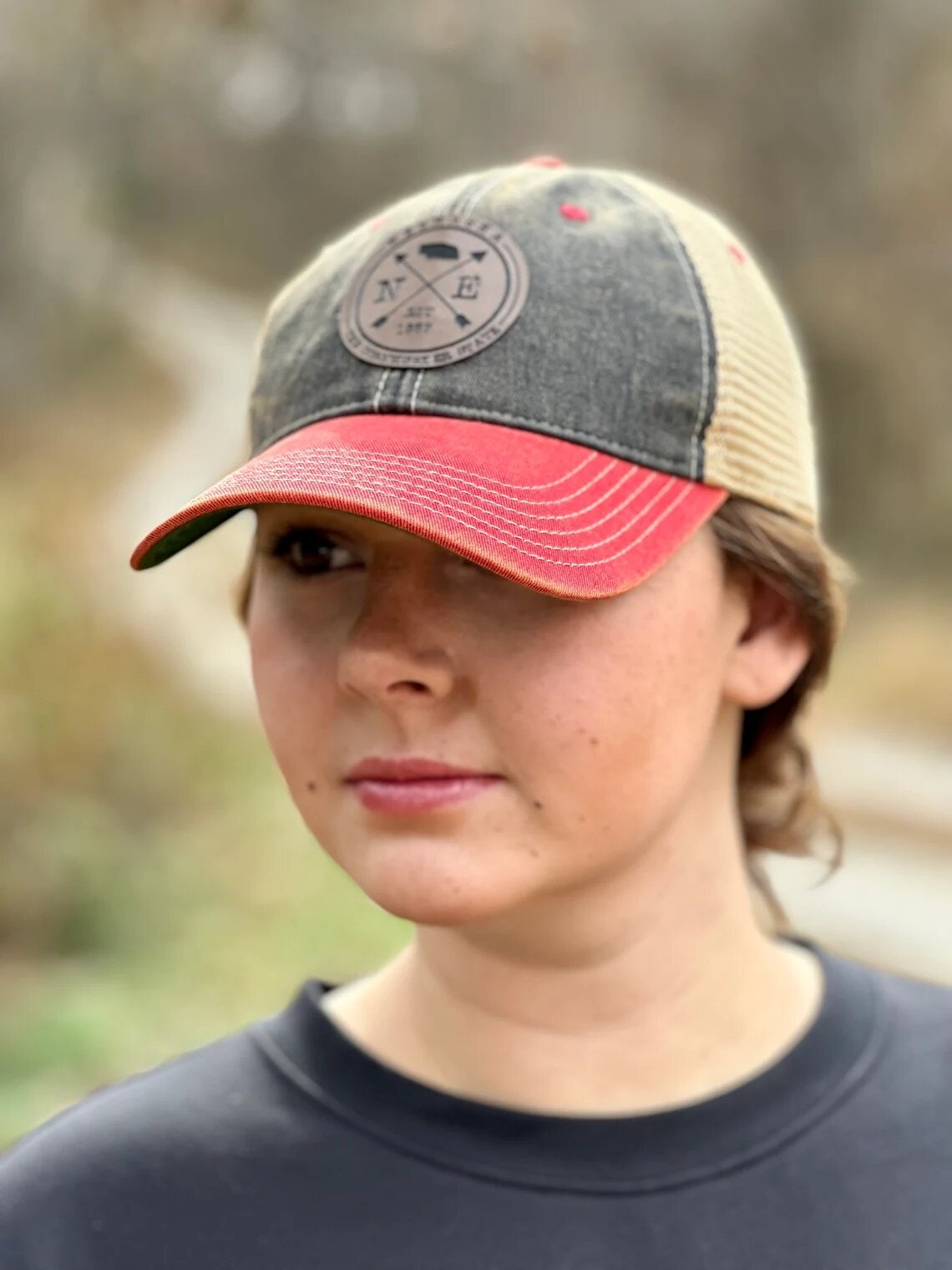 Nebraska Arrow Patch Hat | Nebraska Ladies Hat | Women's State Trucker Cap | Trendy State Hat | Mother | Gift