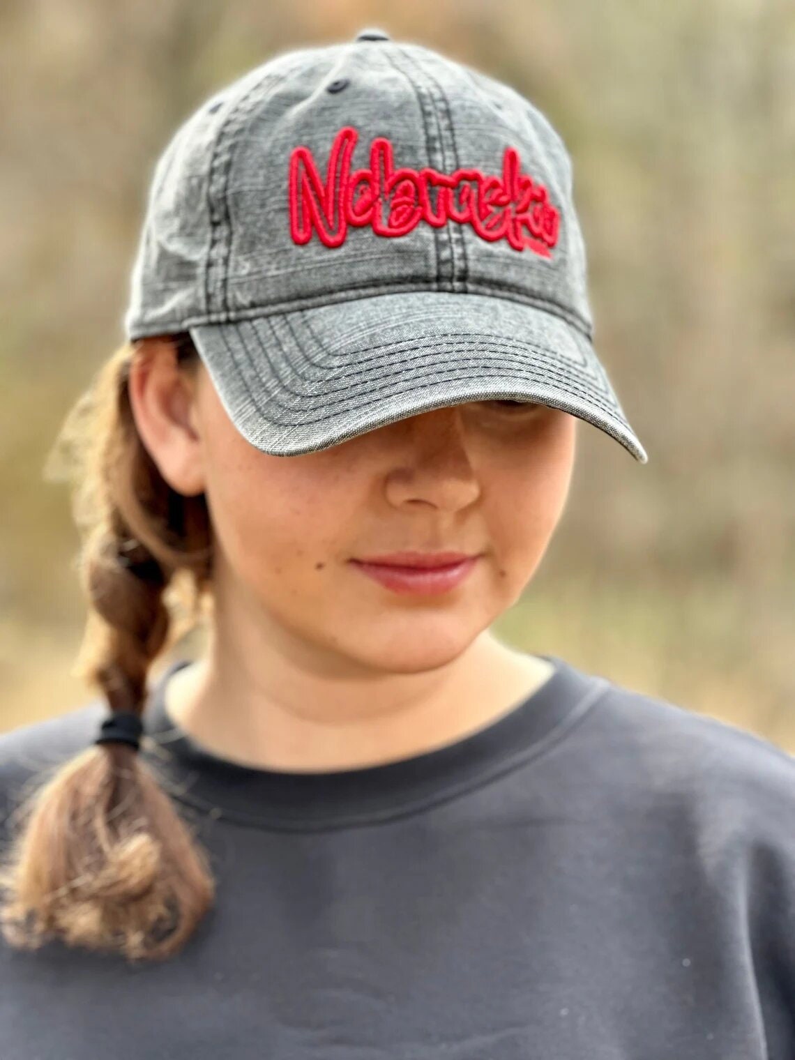 Nebraska Puff Embroidered Hat | Nebraska Ladies Hat | Women's State Cap | Trendy State Hat | Mother | Gift