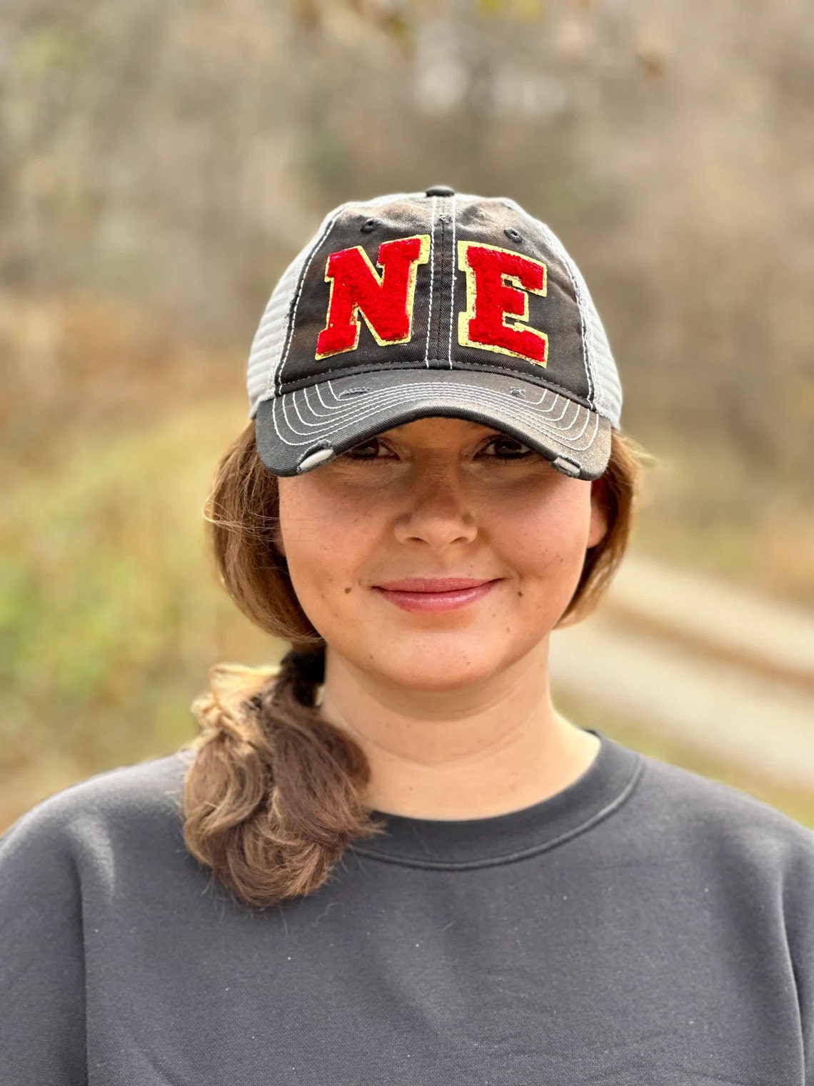 Nebraska Embroidered Hat | Nebraska Ladies Hat | Women's State Trucker Cap | Trendy State Hat | The Good Life