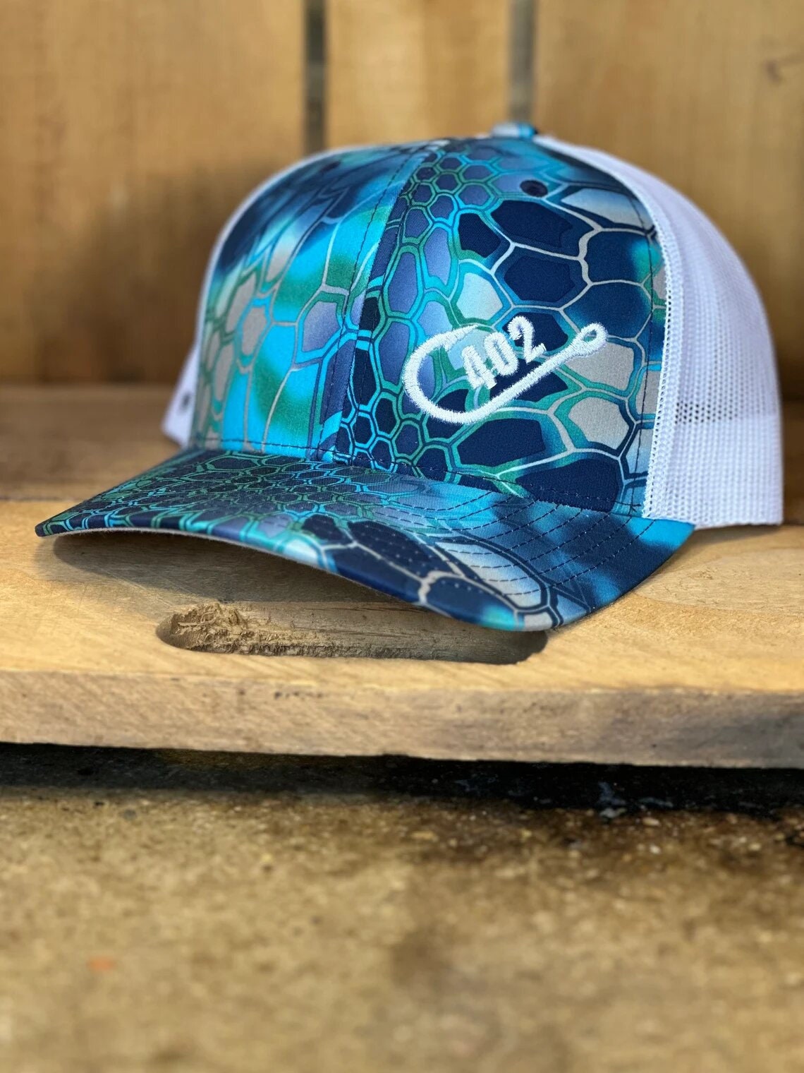 Fishing Hook Area Code Custom State Trucker Hat - Custom Fishing Trucker Hat - Nebraska Fisherman - State Fishing Trucker Hat