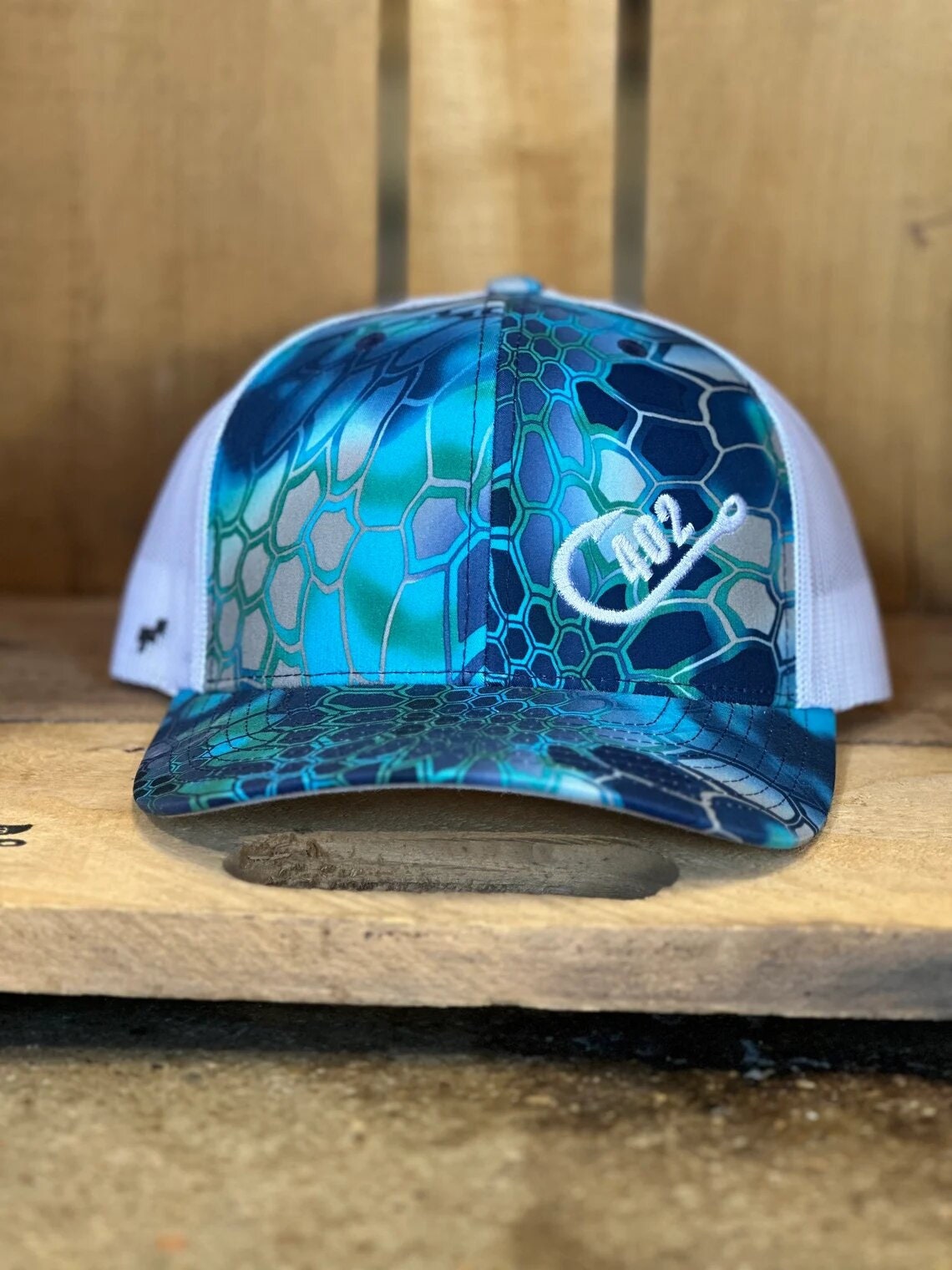 Fishing Hook Area Code Custom State Trucker Hat - Custom Fishing Trucker Hat - Nebraska Fisherman - State Fishing Trucker Hat