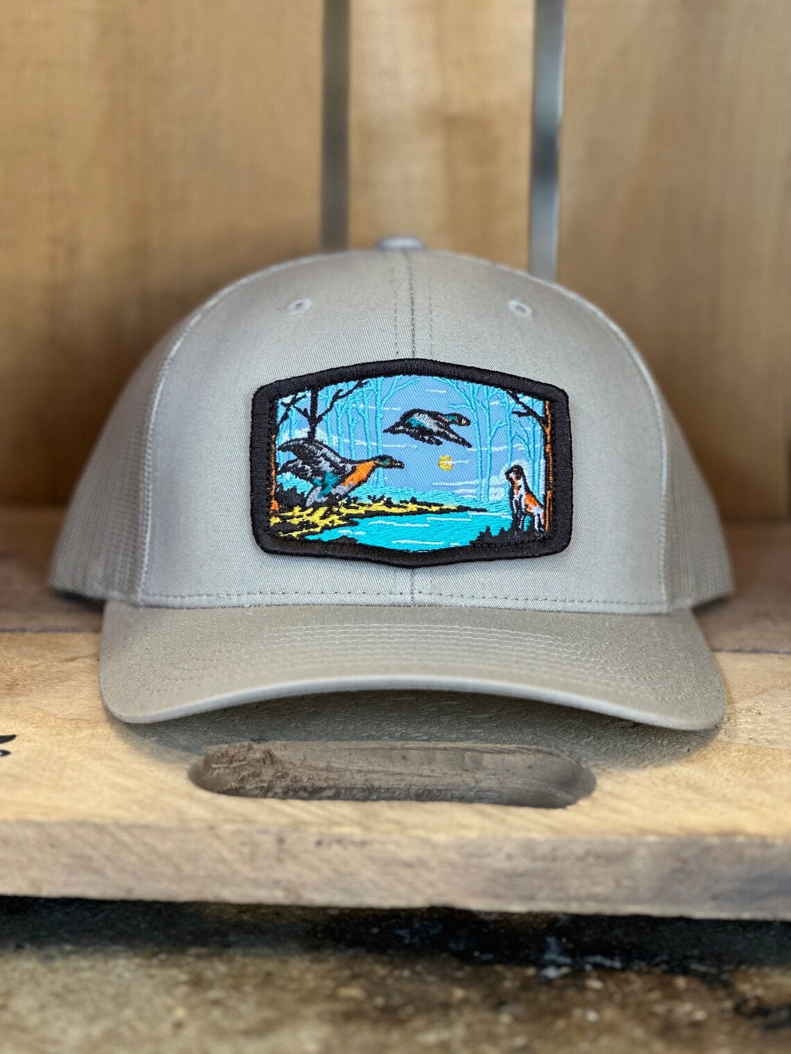 Duck Hunting Trucker Hat - Duck Hunting Scene - Duck Hunter Custom Hat