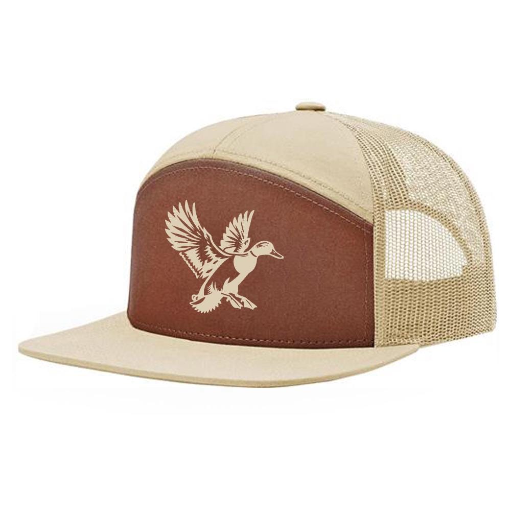 Cupped Duck Hunt Brown/Khaki, Bucks of Nebraska 7 Panel Hat