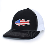 American Flag Large Mouth Bass Hat - Bucks of America